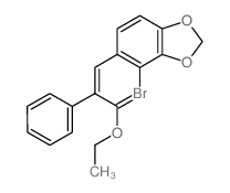 Benzeneacetic acid, a-[(4-bromo-1,3-benzodioxol-5-yl)methylene]-,ethyl ester结构式