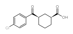 cis-3-(4-chlorobenzoyl)cyclohexane-1-carboxylic acid structure