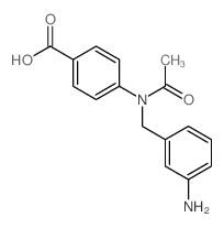 4-[acetyl-[(3-aminophenyl)methyl]amino]benzoic acid Structure