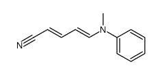 all-trans-5-(N-methylanilino)-2,4-pentadiene nitrile结构式