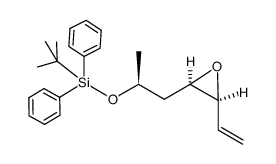 tert-butyldiphenyl(((S)-1-((2R,3S)-3-vinyloxiran-2-yl)propan-2-yl)oxy)silane结构式
