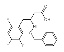 (R)-3-(苄氧基氨基)-4-(2,4,5-三氟苯基)丁酸结构式