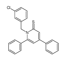 1-(3-chlorobenzyl)-4,6-diphenylpyridine-2(1H)-thione结构式