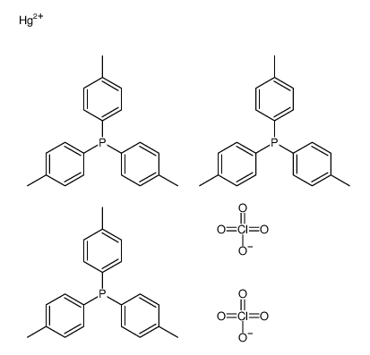 mercury(2+),tris(4-methylphenyl)phosphane,diperchlorate Structure