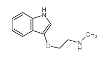 Ethanamine, 2-(1H-indol-3-yloxy)-N-methyl- (9CI) structure