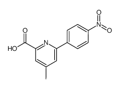 4-methyl-6-(4-nitrophenyl)-2-pyridinecarboxylic acid结构式