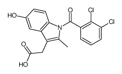 2-[1-(2,3-dichlorobenzoyl)-5-hydroxy-2-methylindol-3-yl]acetic acid结构式