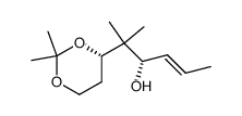 1,3-Dioxane-4-ethanol,bta,bta,2,2-tetramethyl-alpha-(1E)-1-propenyl-,(alphaS,4S)-(9CI)结构式