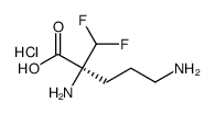 (2S)-2,5-diamino-2-(difluoromethyl)pentanoic acid,hydrochloride结构式