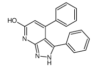 3,4-diphenyl-1,2-dihydropyrazolo[3,4-b]pyridin-6-one结构式