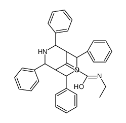 N-ethyl-9-oxo-2,4,6,8-tetraphenyl-3,7-diazabicyclo[3.3.1]nonane-3-carboxamide结构式