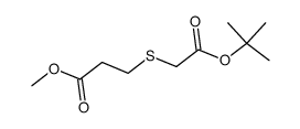 3-tert-Butoxycarbonylmethylsulfanyl-propionic acid methyl ester结构式