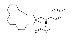 N,N-dimethyl-2-{1-[(p-tolylsulfinyl)methyl]cyclopentadecyl}acetamide结构式