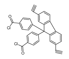 4-[9-(4-carbonochloridoylphenyl)-2,7-diethynylfluoren-9-yl]benzoyl chloride结构式