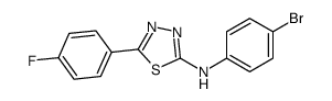 N-(4-bromophenyl)-5-(4-fluorophenyl)-1,3,4-thiadiazol-2-amine结构式