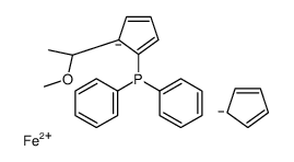 (2-(diphenylphosphino)ferrocenyl)ethyl methyl ether结构式