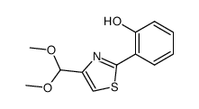 4-Dimethoxymethyl-2-(o-hydroxyphenyl)-thiazol结构式