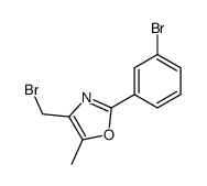 4-(bromomethyl)-2-(3-bromophenyl)-5-methyl-1,3-oxazole结构式