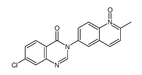 7-chloro-3-(2-methyl-1-oxidoquinolin-1-ium-6-yl)quinazolin-4-one Structure