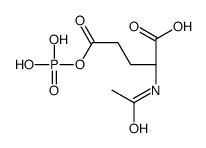 (2S)-2-acetamido-5-oxo-5-phosphonooxy-pentanoic acid Structure