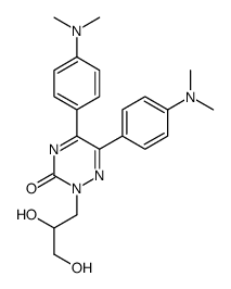 2-(2,3-dihydroxypropyl)-5,6-bis(4-dimethylaminophenyl)-1,2,4-triazin-3-one结构式
