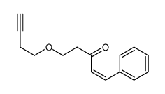 5-but-3-ynoxy-1-phenylpent-1-en-3-one结构式