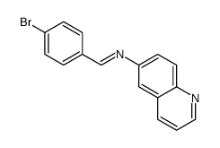 1-(4-bromophenyl)-N-quinolin-6-ylmethanimine Structure