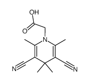 3,5-dicyano-1-hydroxycarbonylmethyl-2,4,4,6-tetramethyl-1,4-dihydropyridine结构式