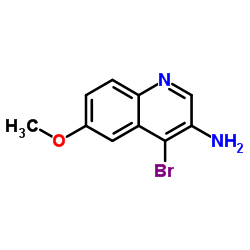 3-amino-4-bromo-6-methoxyquinoline结构式