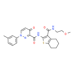 N-(3-{[(2-methoxyethyl)amino]carbonyl}-4,5,6,7-tetrahydro-1-benzothien-2-yl)-1-(3-methylphenyl)-4-oxo-1,4-dihydro-3-pyridazinecarboxamide structure