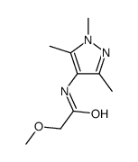 2-methoxy-N-(1,3,5-trimethylpyrazol-4-yl)acetamide结构式