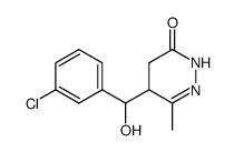 5-[(3-Chloro-phenyl)-hydroxy-methyl]-6-methyl-4,5-dihydro-2H-pyridazin-3-one结构式