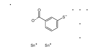 trimethylstannyl 3-trimethylstannylsulfanylbenzoate Structure