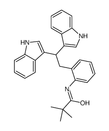 N-[2-[2,2-bis(1H-indol-3-yl)ethyl]phenyl]-2,2-dimethylpropanamide结构式