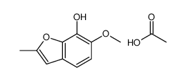 acetic acid,6-methoxy-2-methyl-1-benzofuran-7-ol Structure