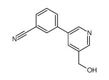 3-[5-(hydroxymethyl)pyridin-3-yl]benzonitrile结构式