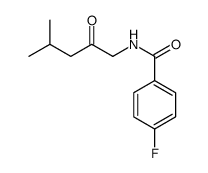 4-fluoro-N-(4-methyl-2-oxopentyl)benzamide Structure