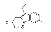 2-(5-bromo-1-ethyl-3-oxoinden-2-yl)acetic acid Structure