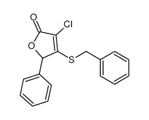 3-benzylsulfanyl-4-chloro-2-phenyl-2H-furan-5-one结构式