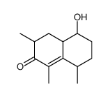 5-hydroxy-1,3,8-trimethyl-4,4a,5,6,7,8-hexahydronaphtalen-2(3H)-one结构式