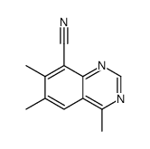 4,6,7-trimethylquinazoline-8-carbonitrile结构式