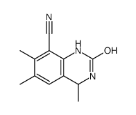 4,6,7-trimethyl-2-oxo-3,4-dihydro-1H-quinazoline-8-carbonitrile结构式