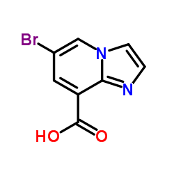 6-溴咪唑并[1,2-a]吡啶-8-羧酸结构式