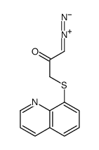 1-diazonio-3-quinolin-8-ylsulfanylprop-1-en-2-olate结构式
