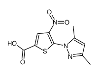 2-Thiophenecarboxylic acid,5-(3,5-dimethylpyrazol-1-yl)-4-nitro- (7CI)结构式