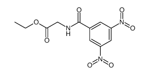 N-(3.5-Dinitro-benzoyl)-aminoessigsaeure-aethylester结构式