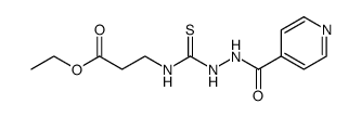 ETHYL 3-((((4-PYRIDYLCARBONYLAMINO)AMINO)THIOXOMETHYL)AMINO)PROPANOATE结构式