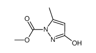 3-hydroxy-5-methylpyrazole-1-carboxylic acid methyl ester Structure