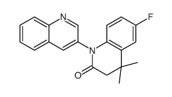 6-fluoro-4,4-dimethyl-1-quinolin-3-yl-3H-quinolin-2-one Structure