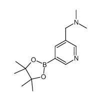 N,N-dimethyl-1-[5-(4,4,5,5-tetramethyl-1,3,2-dioxaborolan-2-yl)pyridin-3-yl]methanamine structure